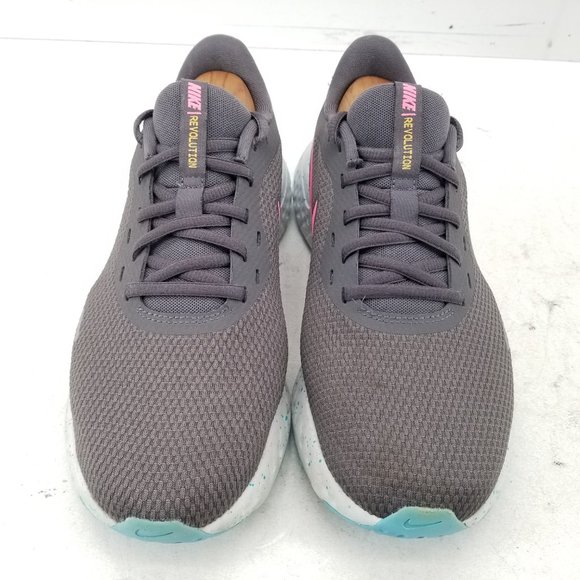 Nike Revolution 5 Shoes Womens 8 Gray Blue Athletic Running Walking Lace Up - Picture 7 of 11